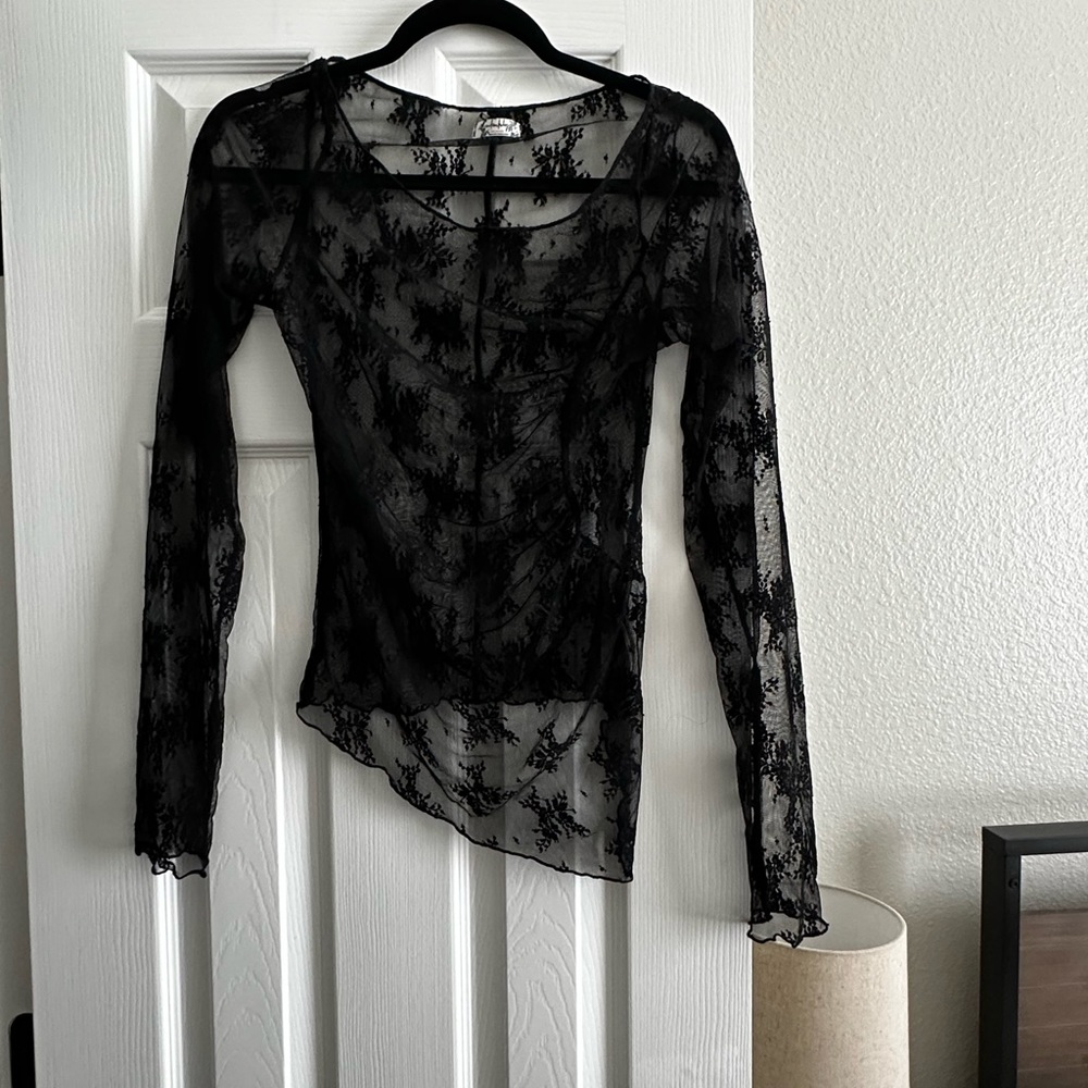 Free People Mesh Top